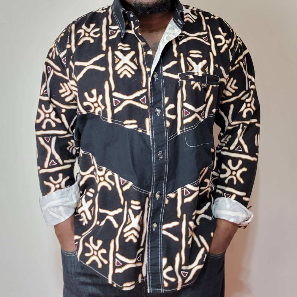 TRIBAL BUTTON UP SHIRT